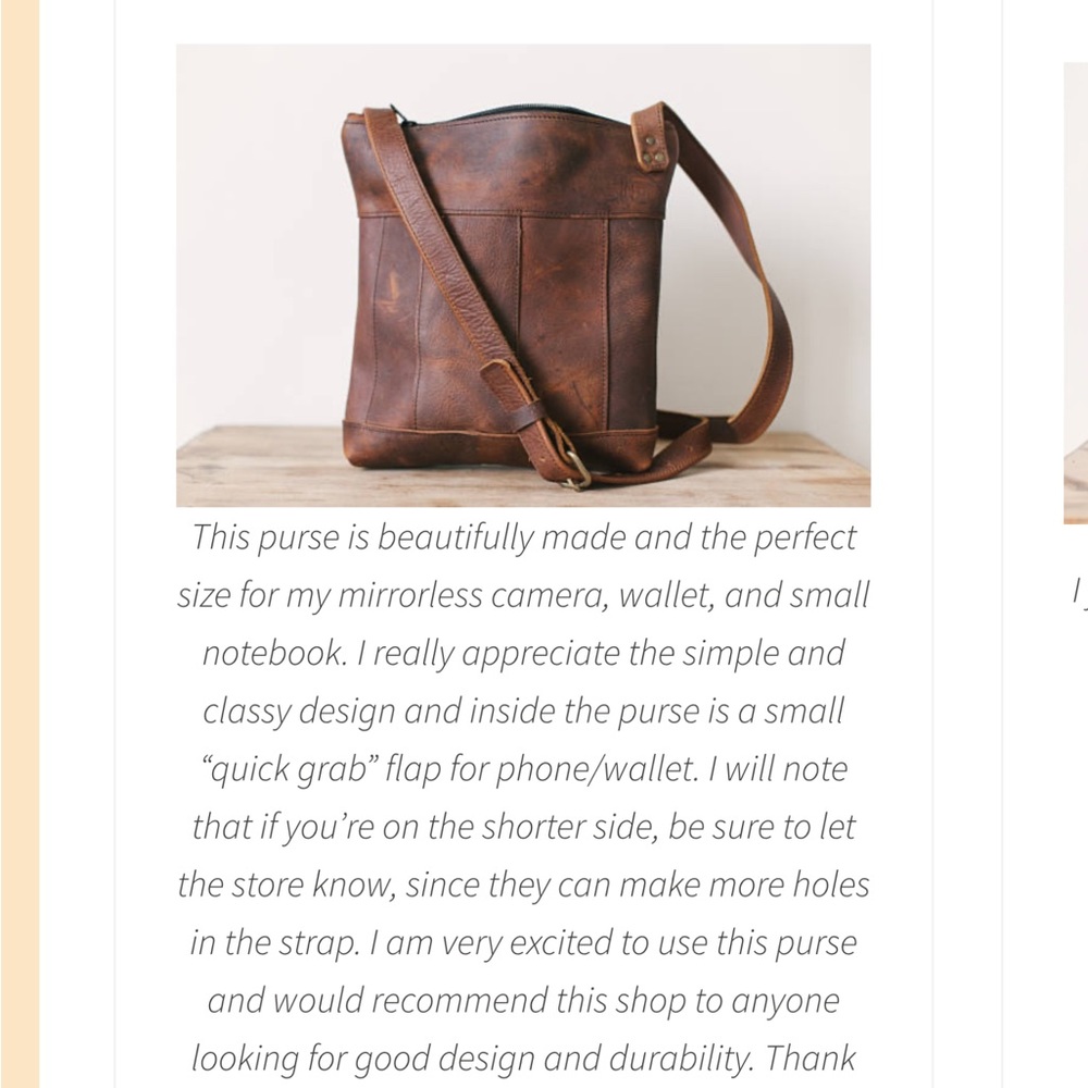 Jamie Nicole leather cross body bag